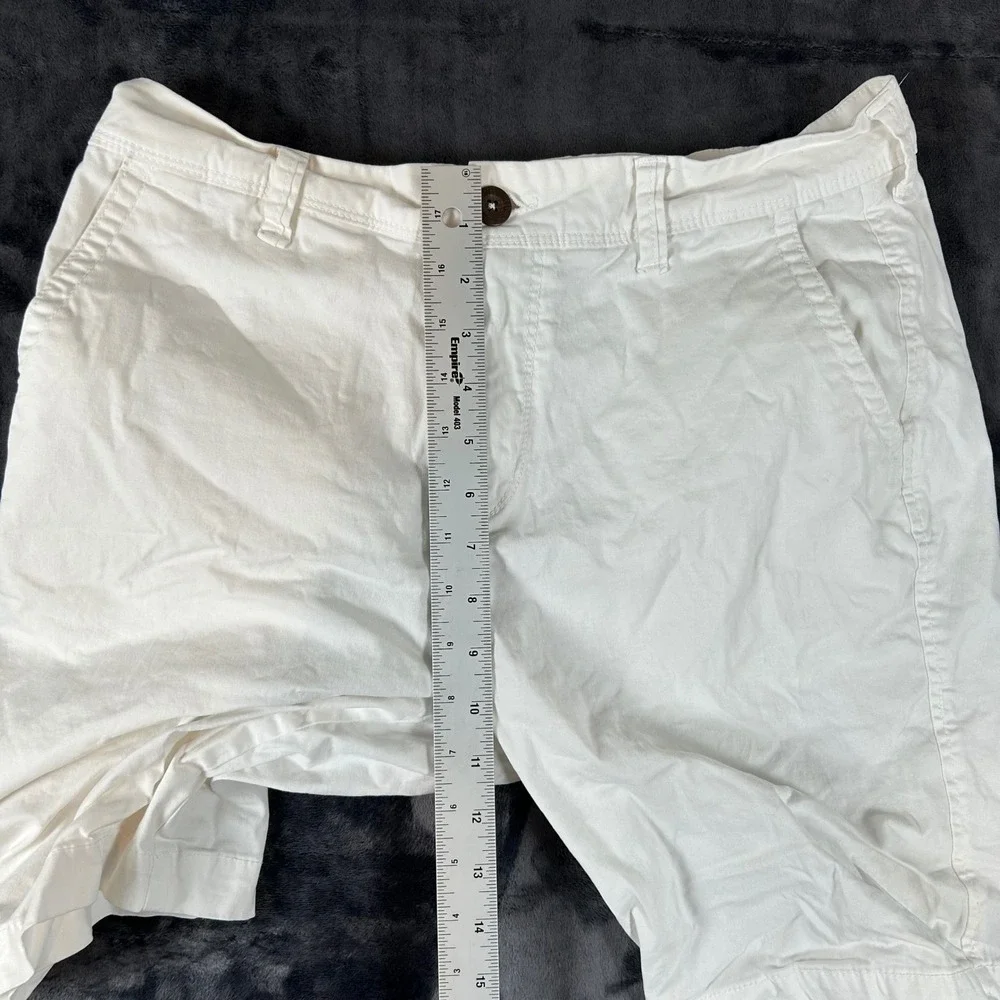 Aeropostale‎ Chino Shorts Mens 30 White Flat Front Cotton Stretch Casual 1718